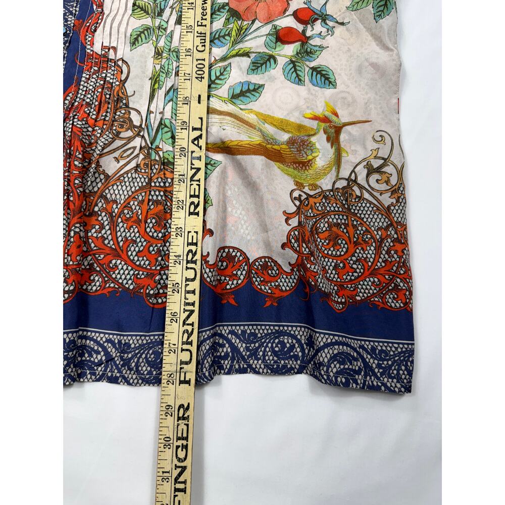 Johnny Was NWOT Evette 100% silk Blouse Sz XXL floral print ruffled neckline - Picture 13 of 14